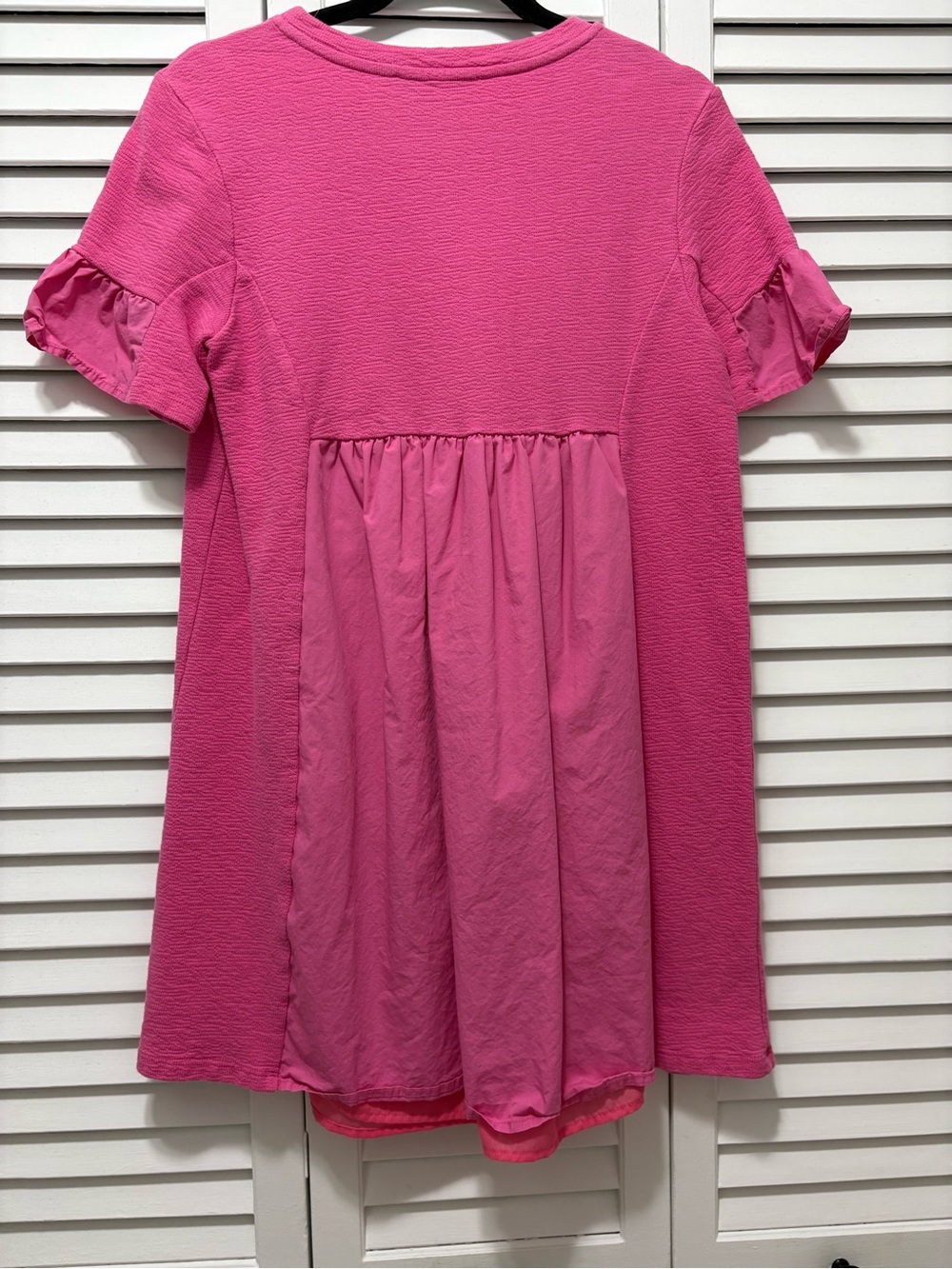 English Factory Hot Pink Textured Crewneck Top